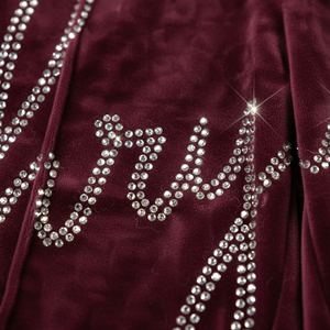 Women Heavyweight Cropped Pants Wide Leg Custom Hotfix Rhinestone <b>Streetwear</b> Trousers High Waist Soft <b>Y2K</b> Joggers Winter Painted - Product Image 5