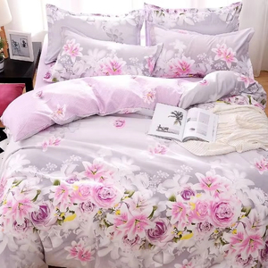 Juego de Ropa de Cama Floral de Lujo |   Funda Nórdica Premium 100% Algodón Suave con Estampado Botánico en Acuarela |   Elegante Juego de Ropa de Cama de 3 Piezas para Cama Queen - Product Image 1