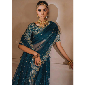 Sari long d'été pour femmes pour les occasions spéciales Fabrication professionnelle Léger et confortable Sari pour femmes - Product Image 5