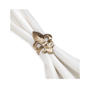 แหวนผ้าเช็ดปากโลหะกลวงสำหรับตกแต่งโต๊ะแต่งงานปาร์ตี้ - Product Image 4