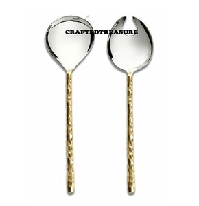 Stylish Leaf Design Stainless Steel Sustainable Modern Premium Quality <b>Flatware</b> <b>Set</b> with Mirror Plated Finish for Home & Kitchen - Product Image 3