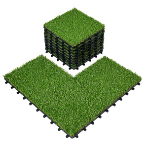 Top buen precio 2017 Venta caliente interior exterior jardín alfombra césped artificial azulejos para decoración de paisaje - Product Image 2