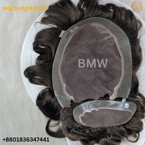 BMWFront Lace Wig | 100% Remy Indian <b>Hair</b> | Mono Base | Deep Wave & Kinky Straight | Natural Hairline | 6mm - Product Image 1
