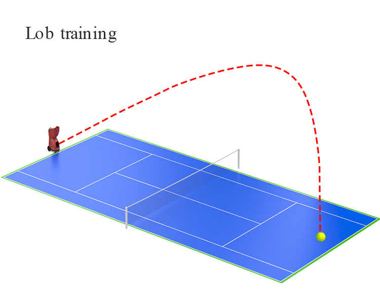 PUSUN PT9001 Tennis Ball Machine Portable Professional Automatic Launcher Tennis Training Equipment APP Control with Battery
