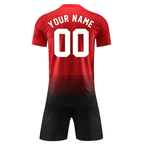 Camiseta de fútbol con diseño de sublimación de poliéster de secado rápido ajustada personalizada, uniformes de fútbol de poliéster 100%, transpirable, precio barato - Product Image 6