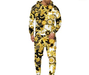 Vente en gros OEM Survêtement de haute qualité pour hommes, respirant, avec sublimation, col à capuche confortable, imprimé solide pour adultes, prix bon marché - Product Image 3