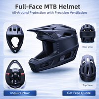 Casque VTT intégral OEM/ODM en gros, modèle 17, 17 aérations, visière réglable, respirant, excellent pour le VTT Downhill et Enduro