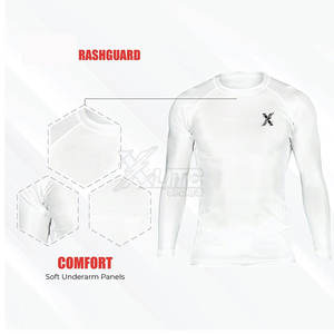 Rashguard MMA pour hommes en tissu doux, respirant, coupe confortable, manches longues, protection solaire pour la natation, le surf et les sports de plein air - Product Image 5