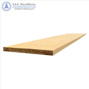 บันไดไม้สักนิ้วแบบไทย (ยังไม่เสร็จ) 16x200x1000-1500มม. โดย SAK woodworks treads ง่ายต่อการติดตั้ง