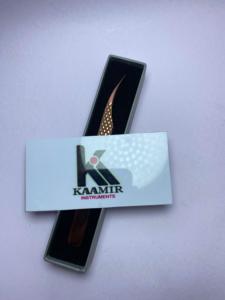 Pince à épiler d'extension de cils à isolation droite en or rose à vendre à chaud en acier inoxydable avec Nano Grip Prix compétitif - Product Image 4