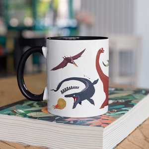 Taza de Cerámica con Diseño de Dinosaurio Animado en 3D, Capacidad de 400 ml, con Tapa, para Regalos Empresariales o de Navidad, Material de PC - Product Image 4
