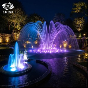 น้ำพุดนตรี RGB พร้อมไฟ LED อัจฉริยะ ควบคุมการแสดงได้ เหมาะสำหรับตกแต่งภูมิทัศน์โรงแรม สวนสาธารณะ ห้างสรรพสินค้า และโครงการกลางแจ้ง - Product Image 1