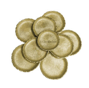 ชามอะลูมิเนียมสีทอง ชุดอาหารงานแต่งงานแบบกำหนดเอง  ภาชนะเสิร์ฟแบบเป็นชุด ดีไซน์หรูหรา เป็นมิตรกับสิ่งแวดล้อม ถาดอาหาร 9 ช่อง - Product Image 4