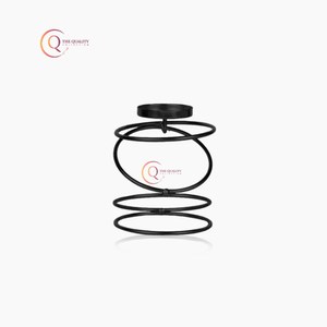 Soporte de candelita de alambre de hierro con diseño de resorte antiguo, soporte de vela de decoración única para el hogar, hecho de acero para suministro de tarros de velas - Product Image 1