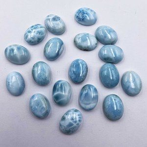 Lot de pierres précieuses en vrac avec cabochon ovale en larimar naturel 3-15 MM, pierre précieuse en larimar de bonne qualité pour la fabrication de bijoux - Product Image 3