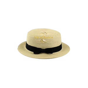 Sombrero de Paja Estilo Panamá Unisex, Parte Superior Plana, Bordado a Mano, Material de Papel, Verano, Playa, Aire Libre, Casual, Viajes, Pesca, Uso Diario - Product Image 2