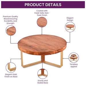 Exclusivo Soporte para Tartas de Madera de la India para Hostelería, Ideal para Hoteles, Restaurantes y Eventos - Product Image 6