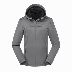 Veste softshell pour femme, à capuche, coupe-vent, imperméable, veste de randonnée décontractée, taille plus, pour l'extérieur - Product Image 6
