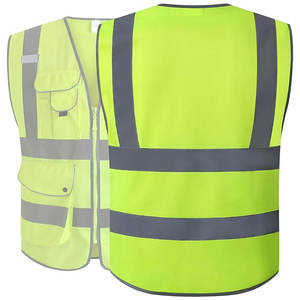 Chalecos de seguridad reflectores multibolsillos de construcción de seguridad de alta visibilidad personalizados al por mayor por HI Winter Workwear Vest2026 - Product Image 5