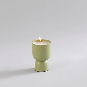 Votive de cire en métal de Style populaire en couleur verte pour la maison mariage noël éclairage de table décor supports votifs - Product Image 1