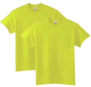 T-shirt en coton en gros avec poche poitrine, doux, respirant, pour usage quotidien, impression personnalisée - Product Image 5