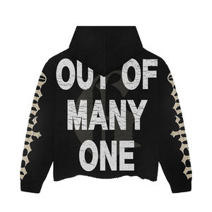 Sudadera con Capucha Extra Grande de Felpa Francesa, Estampado DTG, Lavado Ácido, para Hombre, con Doble Capucha, Estilo Cuadrado, Invierno, 100% Algodón, Casual, Transpirable - Product Image 2