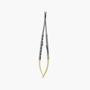 Porte-aiguilles de microchirurgie manuel de marque personnalisée Castroviejo 18 cm droit, approuvé CE et ISO, modèle HI-975 - Product Image 1