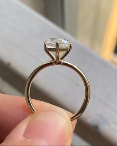 Gorgeous Antique Diamond <b>Ring</b> Kite Cut Lab Grown Diamond Engagement <b>Ring</b> 14k Solid Gold Solitaire Proposal <b>Ring</b> E/VS Clarity - Product Image 2
