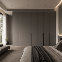 Armoire Moderne Italienne Grande Sur Mesure, Organisateur de Placard Modulaire de Luxe pour Chambre à Coucher, Prix de Gros Usine, Panneau ENF