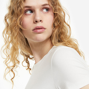 Coton décontracté pour femmes de couleur bleue d'été de haute qualité avec logo personnalisé - Product Image 4