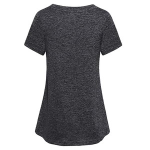 Saleh Enterprises Women Plus Size Premium Jersey Cotton V-neck T-<b>Shirt</b> Streetwear Style Soft Loose Fit Casual Summer Short - Product Image 3