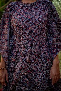 High Quality Indian Handmade Cotton Long Kaftan Luxury Print Women Beach Wear Casual Kaftan Maxi Button Wholesale Tie-Dye - Product Image 5