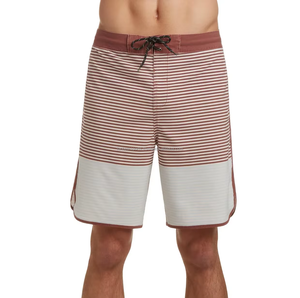 Shorts de bain pour hommes, respirants, imprimés, personnalisés, couleur unie, élégants, avec cordon de serrage, en polyester. - Product Image 1