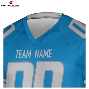 Vente en gros 100% polyester sublimé rétro maillot de football Streetwear surdimensionné américain maille maillot manches courtes maillot de football - Product Image 4