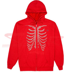 OEM Service Men's Long Sleeve Rhinestone Pullover <b>Hoodie</b> 100% Cotton Printed Oversize Design - Product Image 1