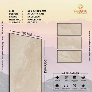 Venta caliente 60x120 600x600 Pisos de porcelana de cerámica Resistente al ácido Azulejos de mármol con acabado brillante Porcelanato Losa Salones al aire libre - Product Image 2
