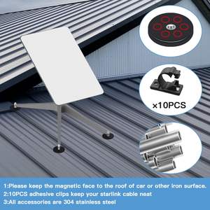 Imanes Recubiertos de Goma Permanentes con Fuerza de Tracción de 30 kg, Soporte Magnético para Techo Starlink, Soldadura Fuerte, Kit de Internet Starlink Satelital - Product Image 5