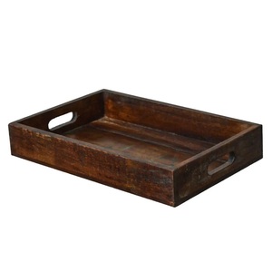 ถาดไม้ทึบถาดเสิร์ฟอาหารงานฝีมือทรงกลมสำหรับโต๊ะกาแฟและใช้สำหรับสินค้าขายดี - Product Image 6