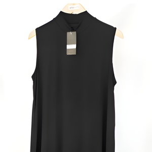 Analea Mujer Cómodo Casual Poliéster de alta calidad Maxi Vestido sin mangas con sensación de mano suave Ropa de mujer Patrón sólido - Product Image 3