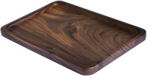 Rectangular Wooden Serving Tray Set Cut Handle <b>Coffee</b> <b>Table</b> for Kitchen and Party One Piece Decorative Serving Tray - Product Image 5