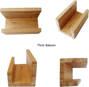 Mangowood Wooden <b>Pen</b> Holder Cup and Desk Business Card Holder Stand for Office Home School 2 Packs Stand <b>Multi</b> Purpose Use - Product Image 4
