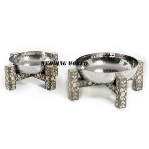 Ensemble de trois bol à chocolat plaqué or bol à chocolat fait main de haute qualité dernière collection bol à chocolat en métal de luxe - Product Image 2