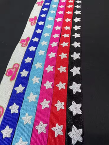 Sangle de sac à perles de rocaille personnalisable, large bandoulière transparente avec tigre pour le jour du match, les collèges, la sangle de sac à main perlée - Product Image 3