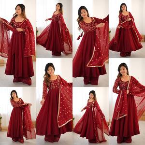 NUEVO DISEÑADOR SALWAR CON PINTURA DUPATTA WEDDING WEAR Y FESTIVE WEAR TEMPORADA - Product Image 2