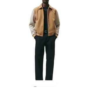 2025 New High Street Spring Baseball Varsity Jacket Men <b>Wool</b>/Polyester Loose Breathable OEM Service - Product Image 4
