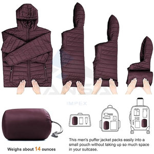 Abrigo acolchado con capucha para hombre para todas las estaciones, chaqueta cálida y ligera con aislamiento, viajes en la nieve, senderismo, OEM/ODM, chaqueta personalizada al por mayor - Product Image 6
