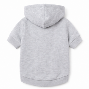 Sudadera con Capucha para Perro, Personalizada, Color Gris, con Parche, Felpa Suave, Cálida para Invierno, con Detalle de Letra Personalizada - Product Image 3