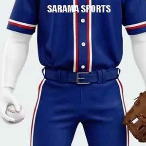 ชุดยูนิฟอร์มเบสบอล ผ้าซับเหงื่อ รับผลิตตามแบบ (OEM)  ผู้จัดจำหน่ายชุดยูนิฟอร์มเบสบอล รับสั่งซื้อจำนวนมาก ชุดยูนิฟอร์มเบสบอลทนทานสำหรับการฝึกซ้อม - Product Image 3