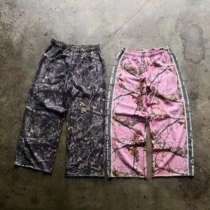 Pantalon coupe-vent en nylon léger avec logo personnalisé pour hommes taille haute décontracté coupe ample jambe large cordon plat devant lourd - Product Image 1