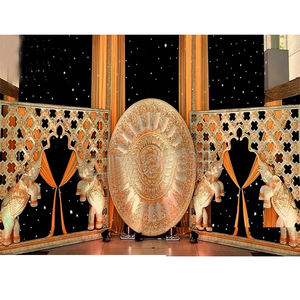 Exclusive South Indian Fiber Carved <b>Backdrop</b> Panels Indian Wedding <b>Gold</b> Fiber Frame Decoration Traditional Wedding Stage Ireland - Product Image 1